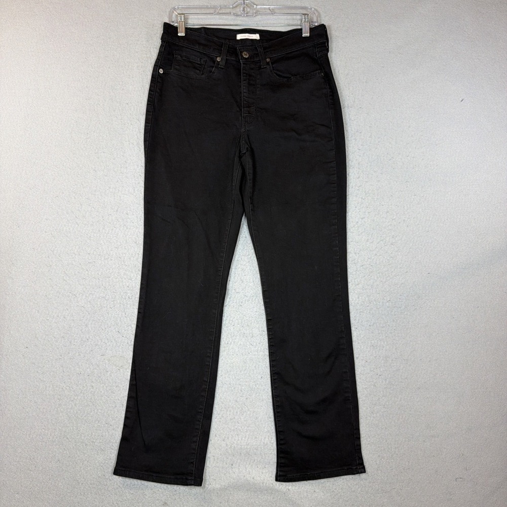 Levi's Jeans Womens Size 10 Black Classic Straight Leg Stretch Denim Casual
